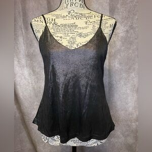Material Girl Shimmering Black/Grey Camisole with Lining.
